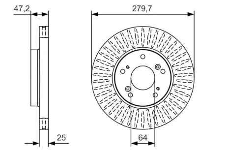 Тормозной диск BOSCH 0986479B01