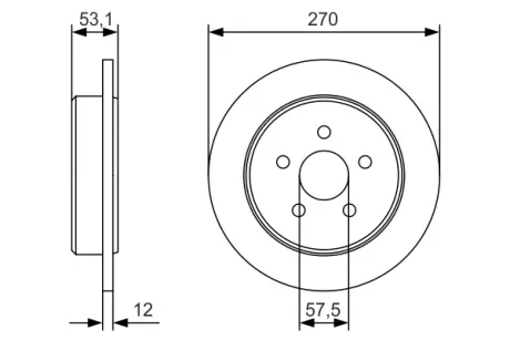 Тормозной диск BOSCH 0986479B08