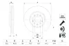 Диск гальмівний передн лів/прав OPEL INSIGNIA B, INSIGNIA B COUNTRY, INSIGNIA B GRAND SPORT 1.5-2.0D 03.17- BOSCH 0986479F03 (фото 1)
