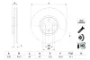 Гальмівний диск BMW/MINI 2/X1/John Cooper Works \'\'F D=335mm \'\'15>> BOSCH 0986479H10 (фото 1)