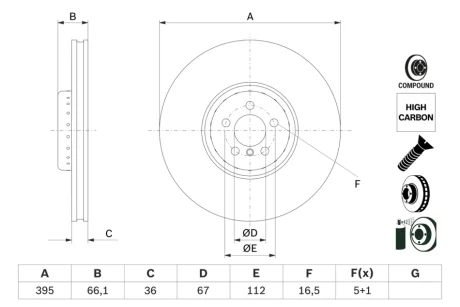 Тормозной диск BOSCH 0986479H12