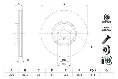 Тормозной диск BOSCH 0986479H13