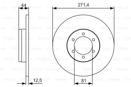 Тормозной диск BOSCH 0986479R03