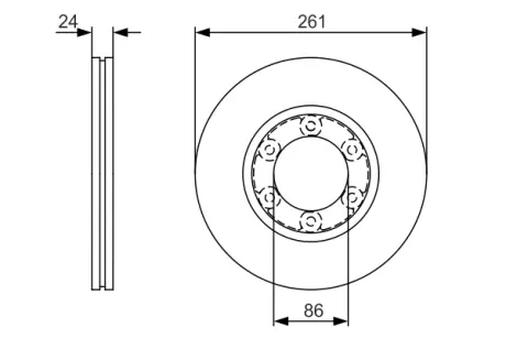 Тормозной диск BOSCH 0986479R16