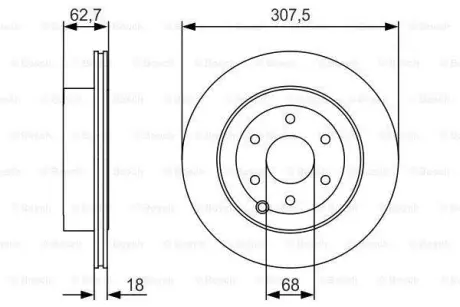 Тормозной диск BOSCH 0986479R21