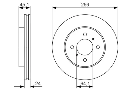 Тормозной диск BOSCH 0986479R51