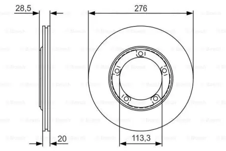 Тормозной диск BOSCH 0986479R59