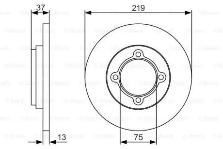 Тормозной диск BOSCH 0986479R62