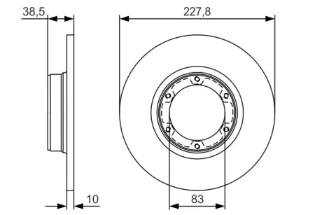 Тормозной диск BOSCH 0986479R65