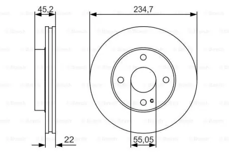 Тормозной диск BOSCH 0986479S11