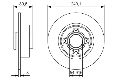 Тормозной диск BOSCH 0986479S37