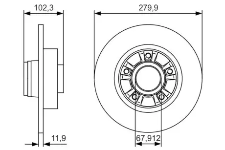 Тормозной диск BOSCH 0986479S44