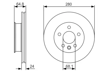 Тормозной диск BOSCH 0986479S80