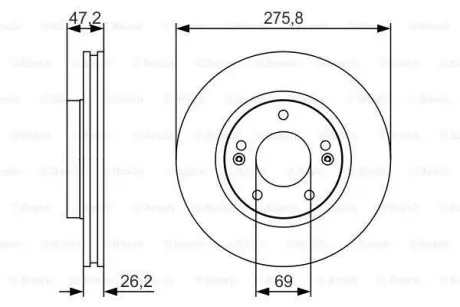 Тормозной диск BOSCH 0986479S81