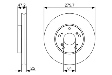 Тормозной диск BOSCH 0986479S82