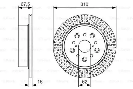 Тормозной диск BOSCH 0986479T03