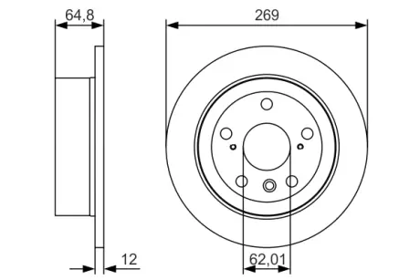 Тормозной диск BOSCH 0986479T13