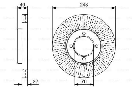 Тормозной диск BOSCH 0986479T15