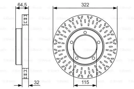 Тормозной диск BOSCH 0986479T23
