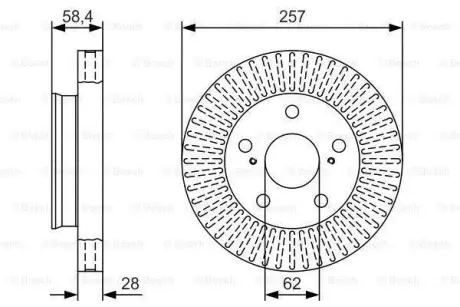 Тормозной диск BOSCH 0986479T43
