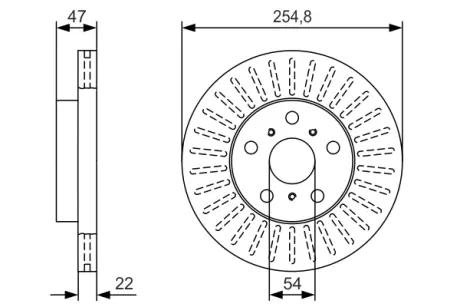 Тормозной диск BOSCH 0986479T65