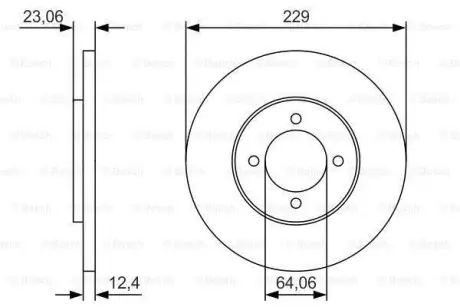 Тормозной диск BOSCH 0986479T67