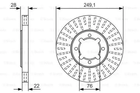 Тормозной диск BOSCH 0986479T73