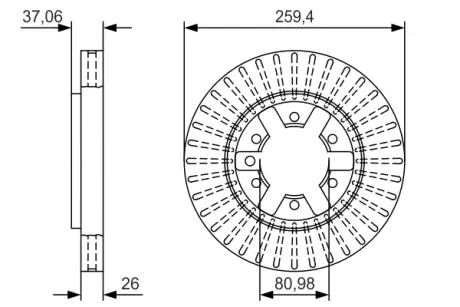 Тормозной диск BOSCH 0986479T74