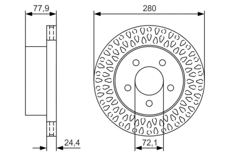 Тормозной диск BOSCH 0986479U00
