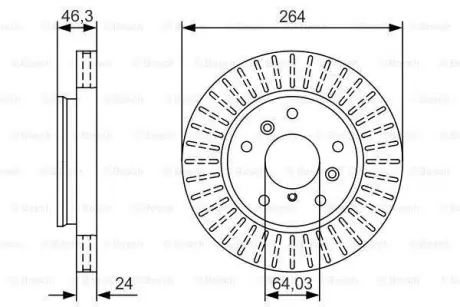 Тормозной диск BOSCH 0986479U26