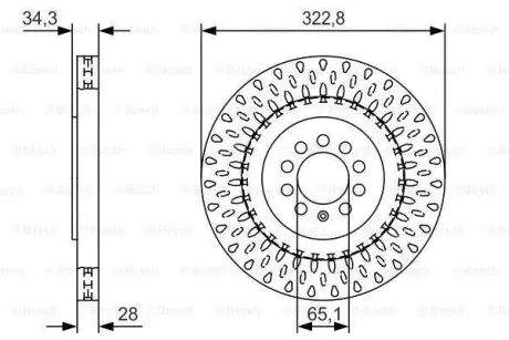 Тормозной диск BOSCH 0986479U36