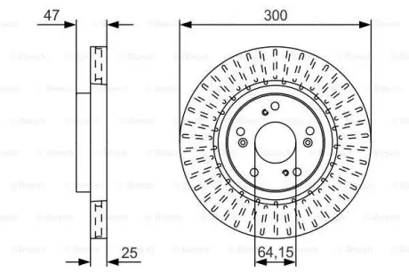 Тормозной диск BOSCH 0986479U53