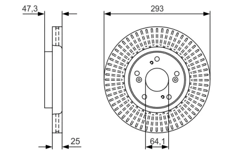 Тормозной диск BOSCH 0986479U63