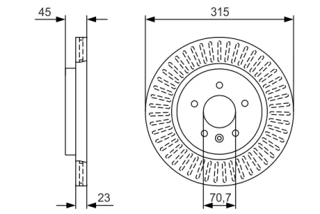 Тормозной диск BOSCH 0986479U65