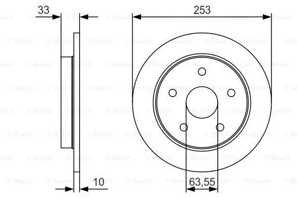 Тормозной диск BOSCH 0986479U81 (фото 1)