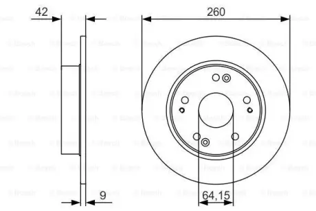 Тормозной диск BOSCH 0986479U85