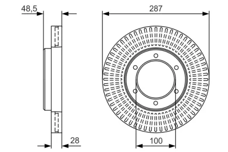 Тормозной диск BOSCH 0986479U90