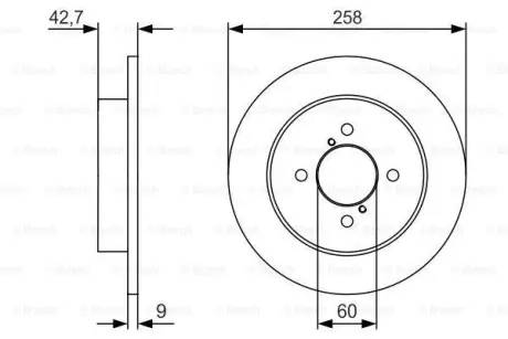Тормозной диск BOSCH 0986479U95