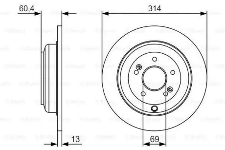 Тормозной диск BOSCH 0986479V15