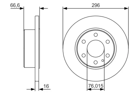 Тормозной диск BOSCH 0986479V17