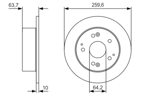 Тормозной диск BOSCH 0986479V39