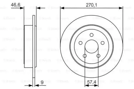 Тормозной диск BOSCH 0986479V44