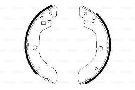 Комплект тормозных колодок BOSCH 0986487164