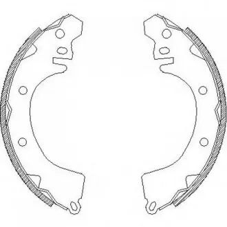 Brake shoes. Колодки тормозные, барабанный тормоз BOSCH 0986487208