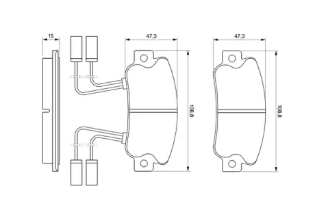 Комплект тормозных колодок, дисковый тормоз BOSCH 0986491330