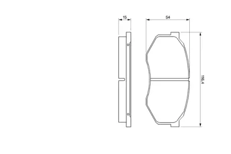 Комплект тормозных колодок, дисковый тормоз BOSCH 0986493180
