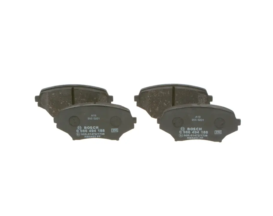 Комплект тормозных колодок, дисковый тормоз BOSCH 0986494188 (фото 1)