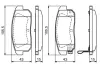 Комплект тормозных колодок, дисковый тормоз BOSCH 0986494223 (фото 1)