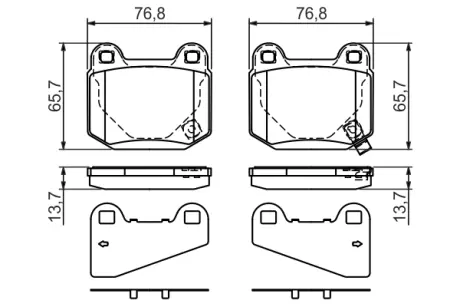 Колодки гальмівні MITSUBISHI/NISSAN/SUBARU Lancer Evo/350/Impreza "R "98-07 - заміна на 0986494865 BOSCH 0986494229