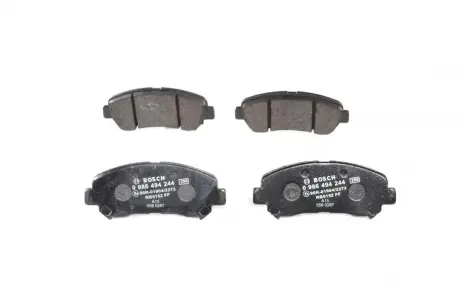 Комплект тормозных колодок, дисковый тормоз BOSCH 0986494244